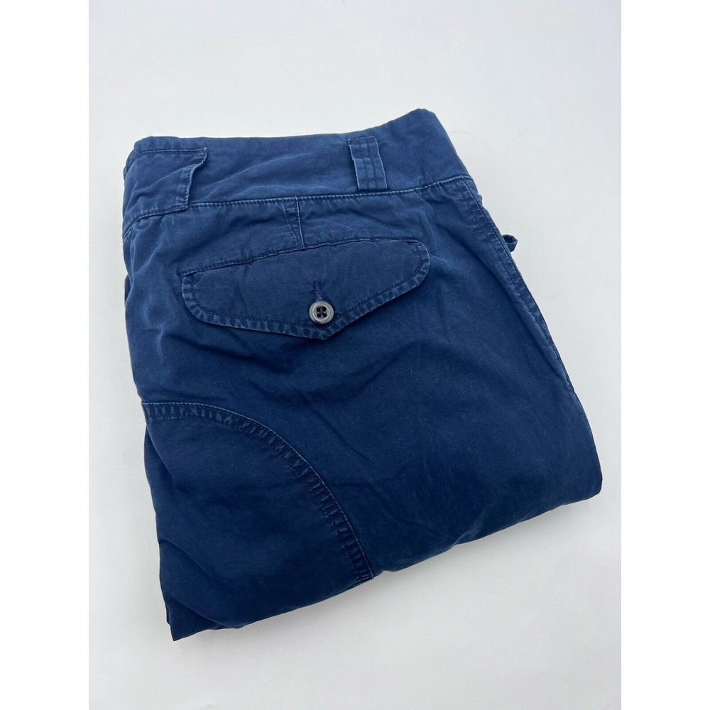 Polo Ralph Lauren Cargo Pants 36x32 Blue 2 Button Slash Zipper‎ Pockets